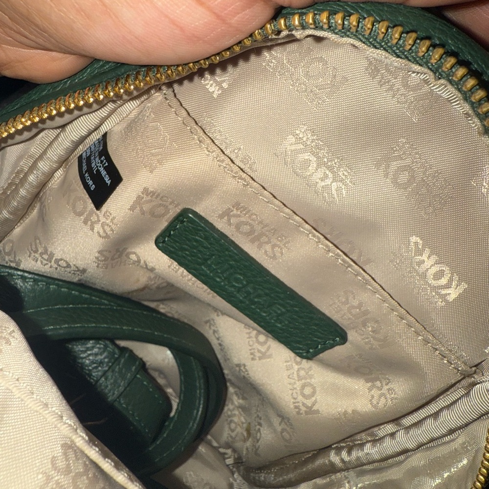Michael Kors Forest Green Leather Backpack - Picture 3 of 3